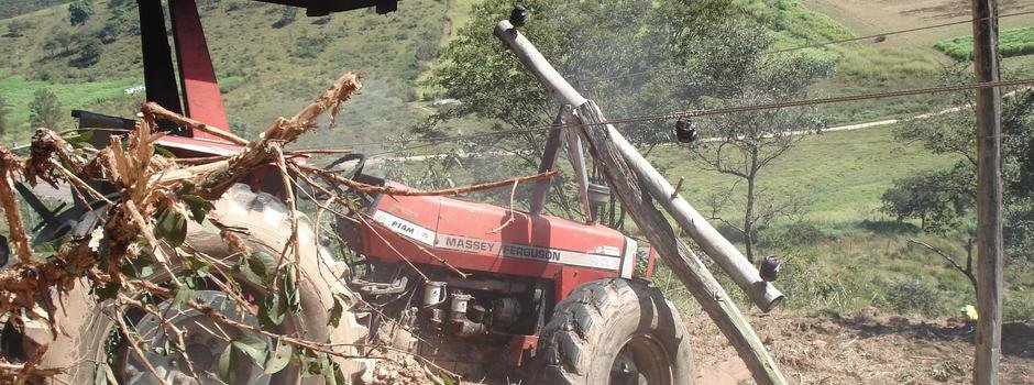 Cemig alerta sobre perigos da rede elétrica na colheita agrícola