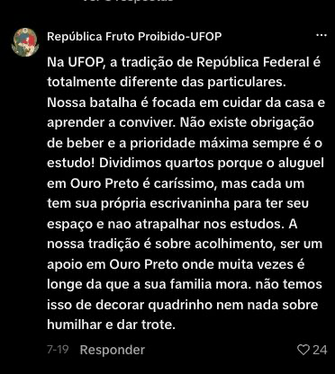Resposta oficial da República Fruto Proibido