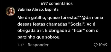 Comentário de Sabrina Abrão sobre festa 'Social'